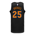 Mikal Bridges Nike Black Statement Swingman Jersey product image 1, provided for visual reference and product detail review