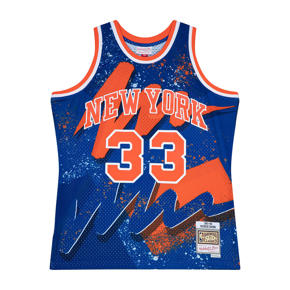 Mitchell & Ness Knicks Hyper Hoops Patrick Ewing #33 Swingman Jersey product image 2, provided for visual reference and