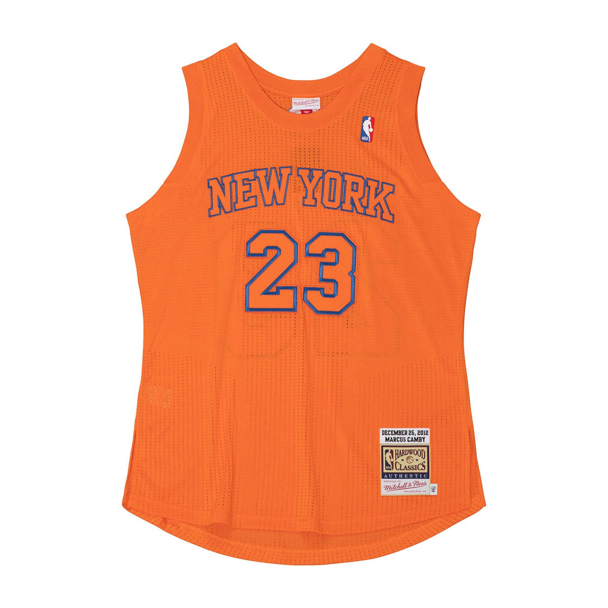 Mitchell & Ness Knicks 2012 Christmas Day Marcus Camby Jersey product image 2, provided for visual reference and product