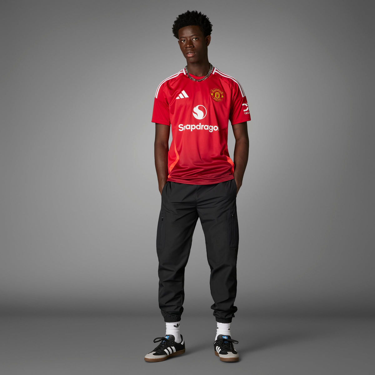 Manchester United FC EPL Adidas Men Red 2024/25 Replica Jersey product image 9, provided for visual reference and product