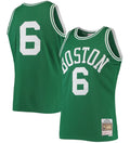 Boston Celtics Bill Russell Green 1962-63 Hardwood Classics Swingman Jersey product image 1, provided for visual reference
