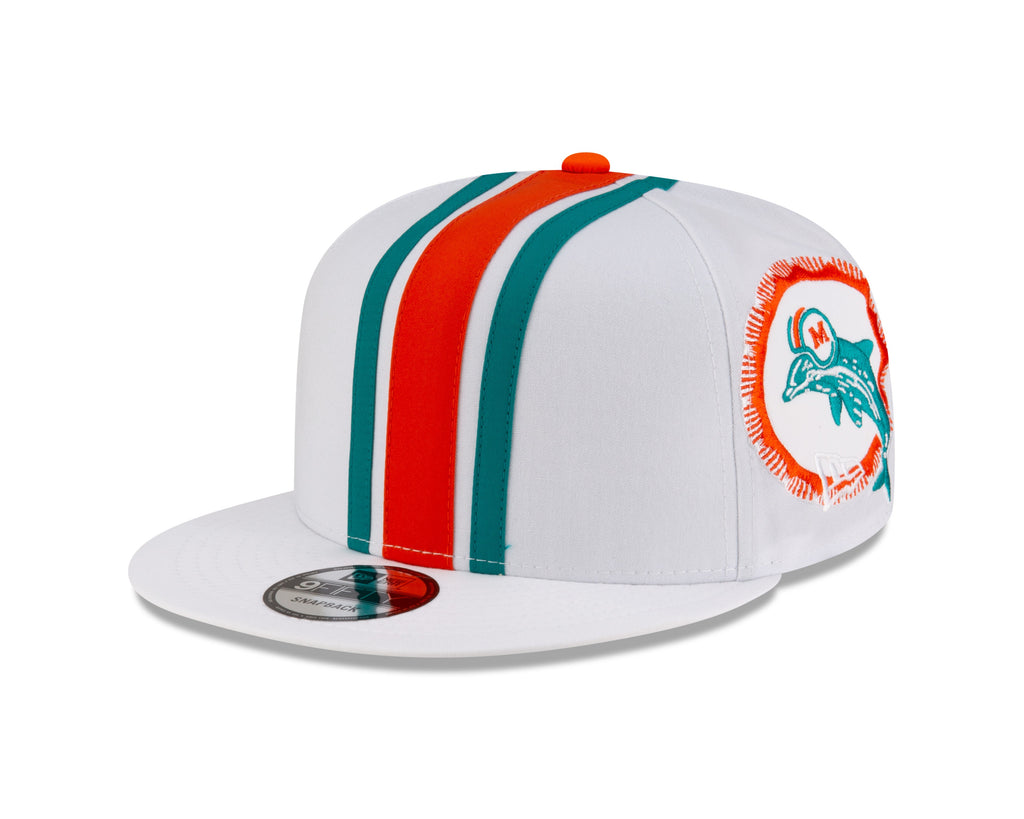 Miami Dolphins NFL New Era Men White 9Fifty Helmet Pack Snapback product image 1, provided for visual reference and product