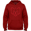 Montreal Alouettes CFL Bulletin Men Red Express Tonal Red Twill Logo Hoodie product image 1, provided for visual reference