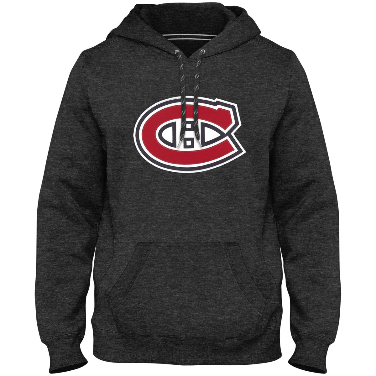 Montreal Canadiens NHL Bulletin Men Charcoal Express Twill Logo Hoodie product image 1, provided for visual reference and