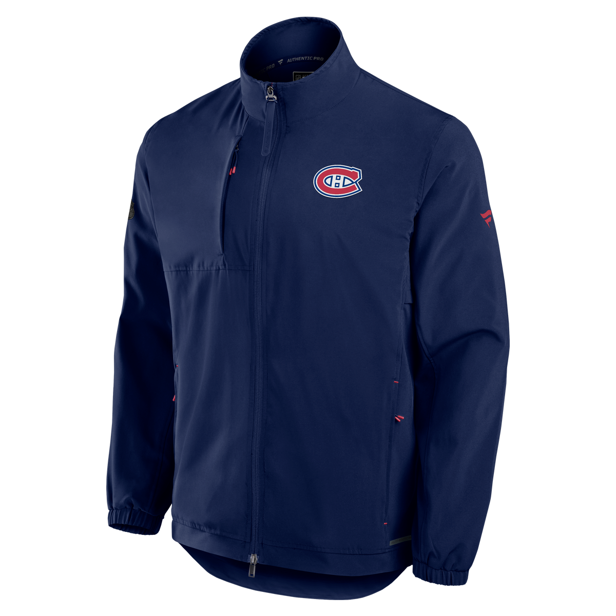 Montreal Canadiens NHL Fanatics Branded Men Navy 2024 Authentic Pro Rink Coaches Jacket product image 1, provided for visual