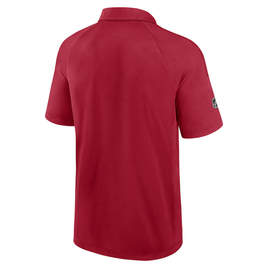 Montreal Canadiens NHL Fanatics Branded Men Red Authentic Pro Polo T-Shirt product image 2, provided for visual reference