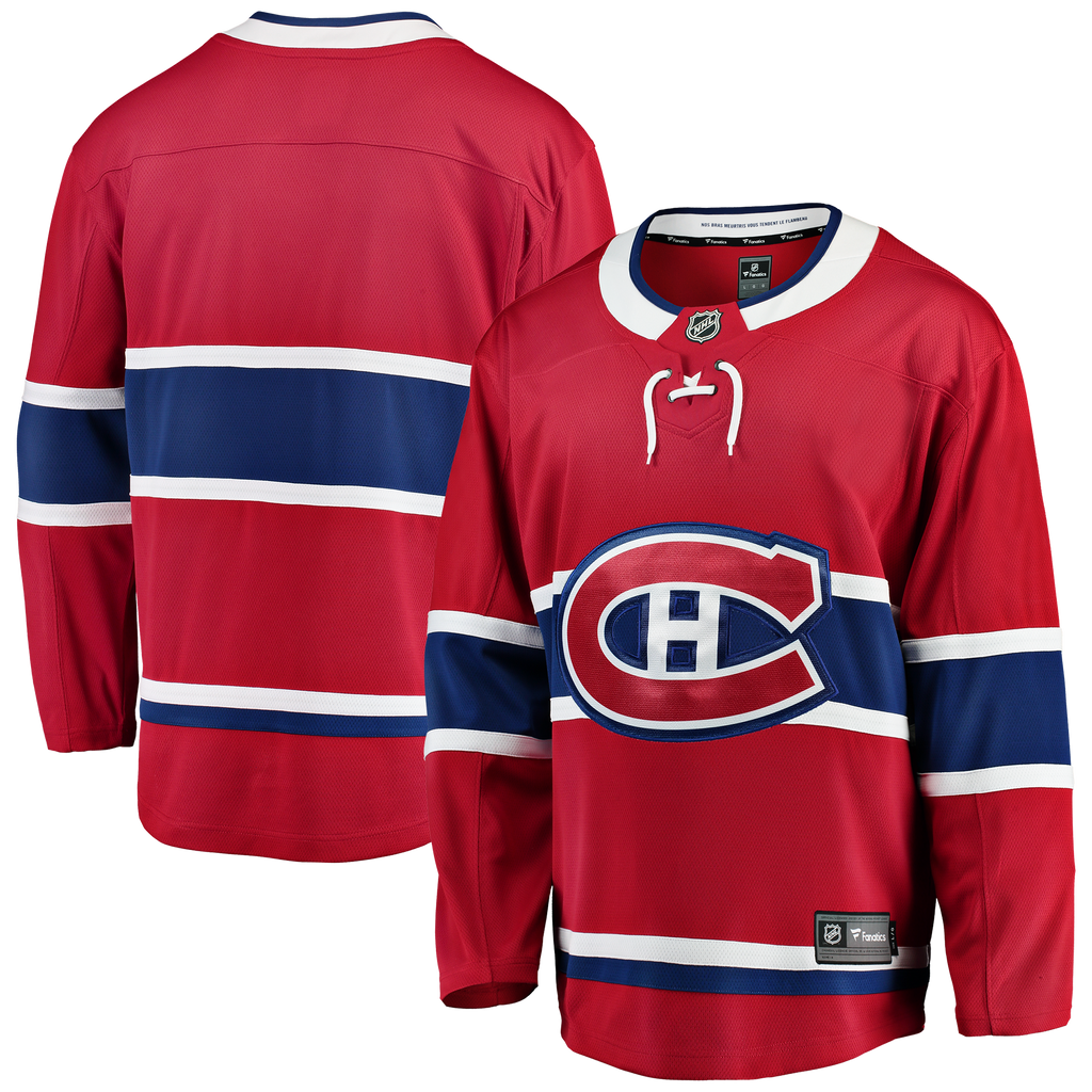 Montreal Canadiens NHL Fanatics Branded Men Red Breakaway Jersey product image 3, provided for visual reference and product