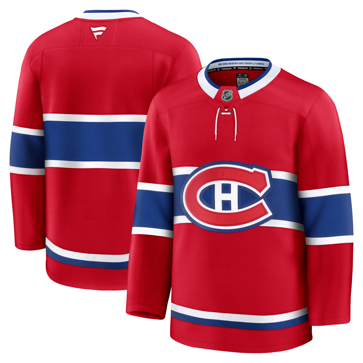 Montreal Canadiens NHL Fanatics Branded Men Red Premium Jersey product image 3, provided for visual reference and product