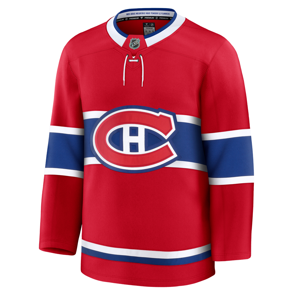 Montreal Canadiens NHL Fanatics Branded Men Red Premium Jersey product image 1, provided for visual reference and product