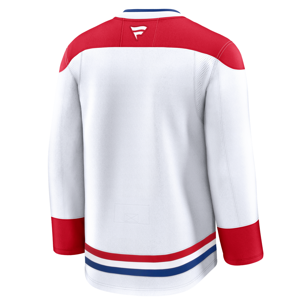 Montreal Canadiens NHL Fanatics Branded Men White Premium Jersey product image 2, provided for visual reference and product