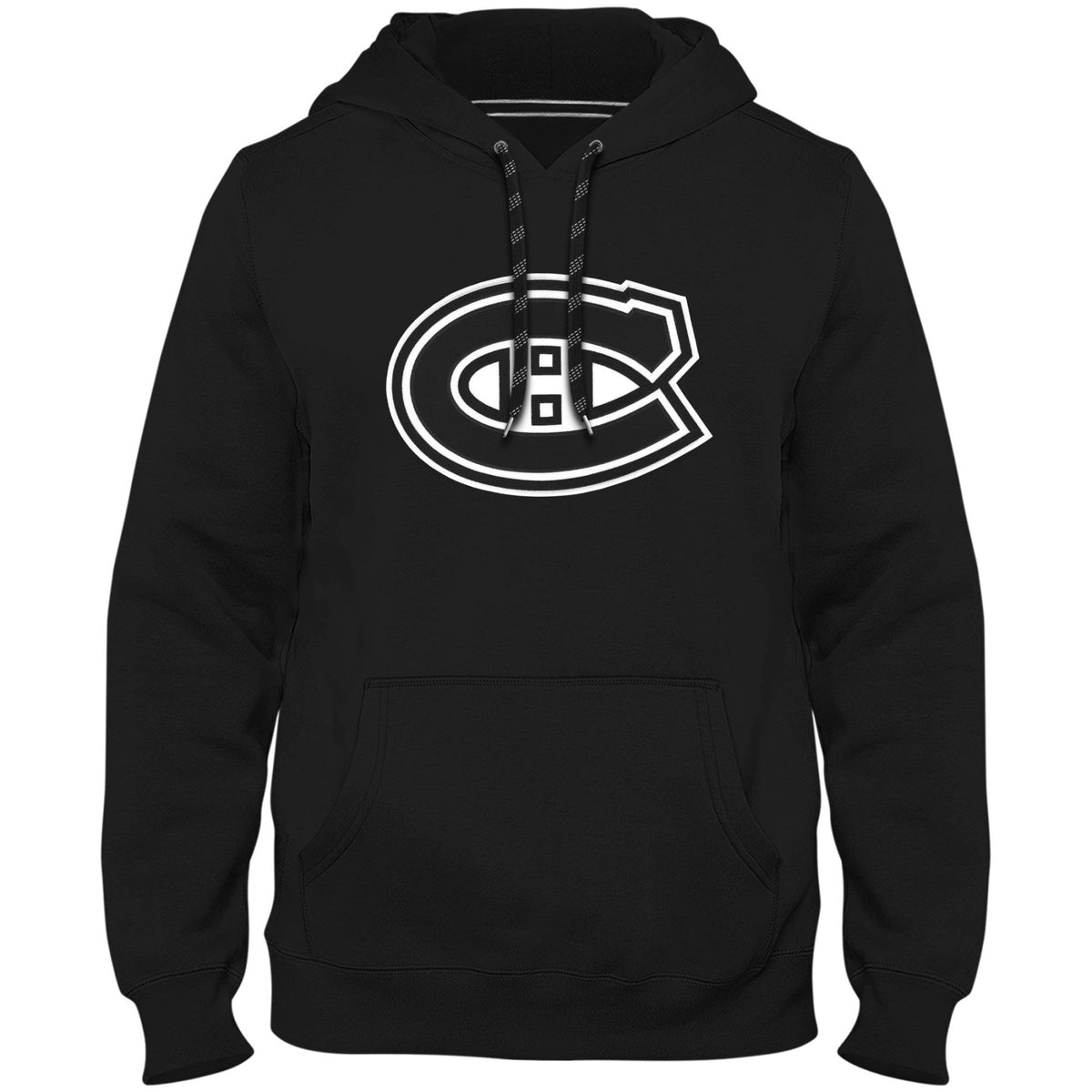 Montreal Canadiens NHL Bulletin Men Black Shadow Express Twill Logo Hoodie product image 1, provided for visual reference