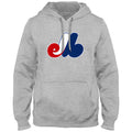 Montreal Expos MLB Bulletin Men Athletic Grey Cooperstown Express Twill Logo Hoodie product image 1, provided for visual
