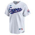 Montreal Expos MLB Nike Men White Cooperstown Pinstripe Limited Jersey product image 1, provided for visual reference and