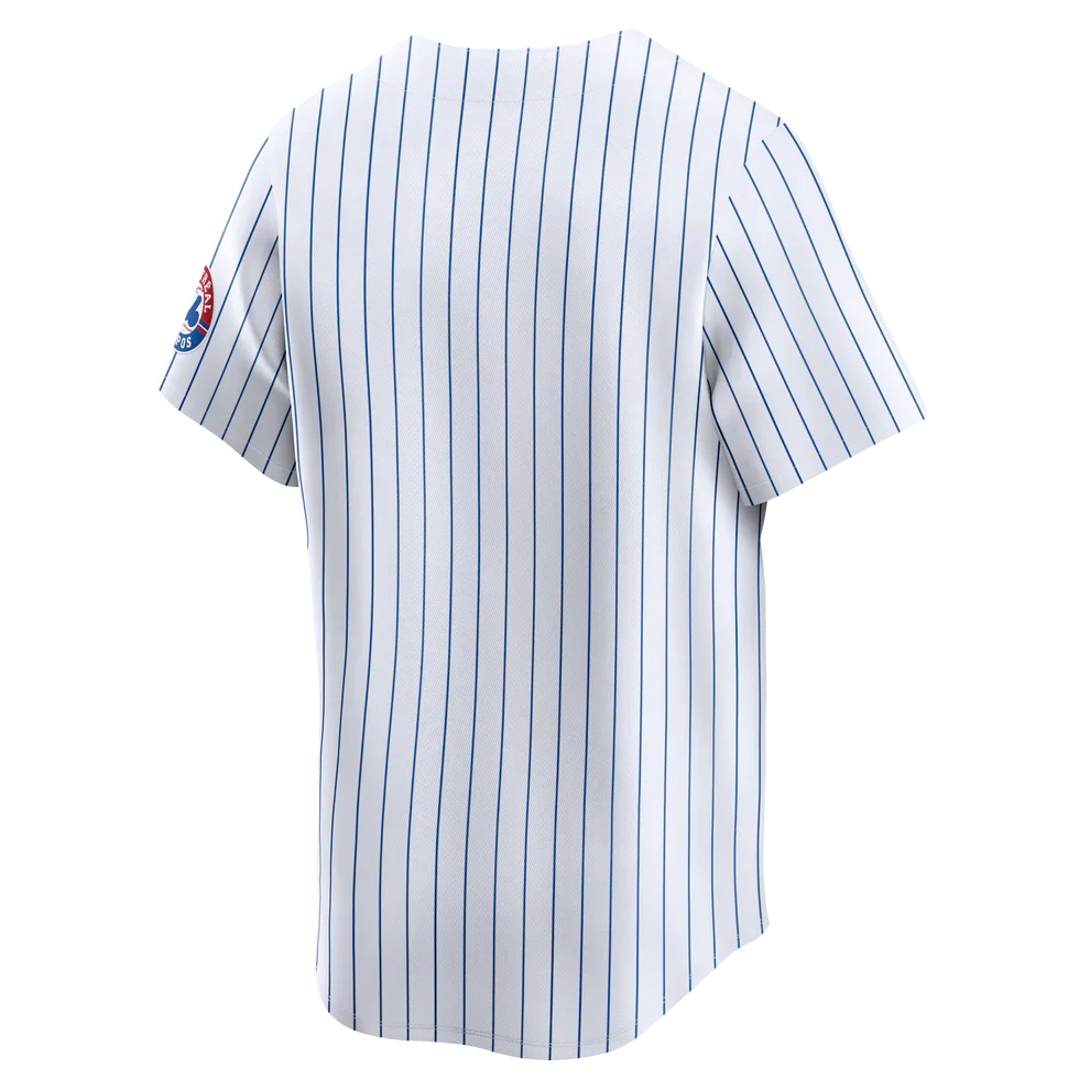 Montreal Expos MLB Nike Men White Cooperstown Pinstripe Limited Jersey product image 2, provided for visual reference and