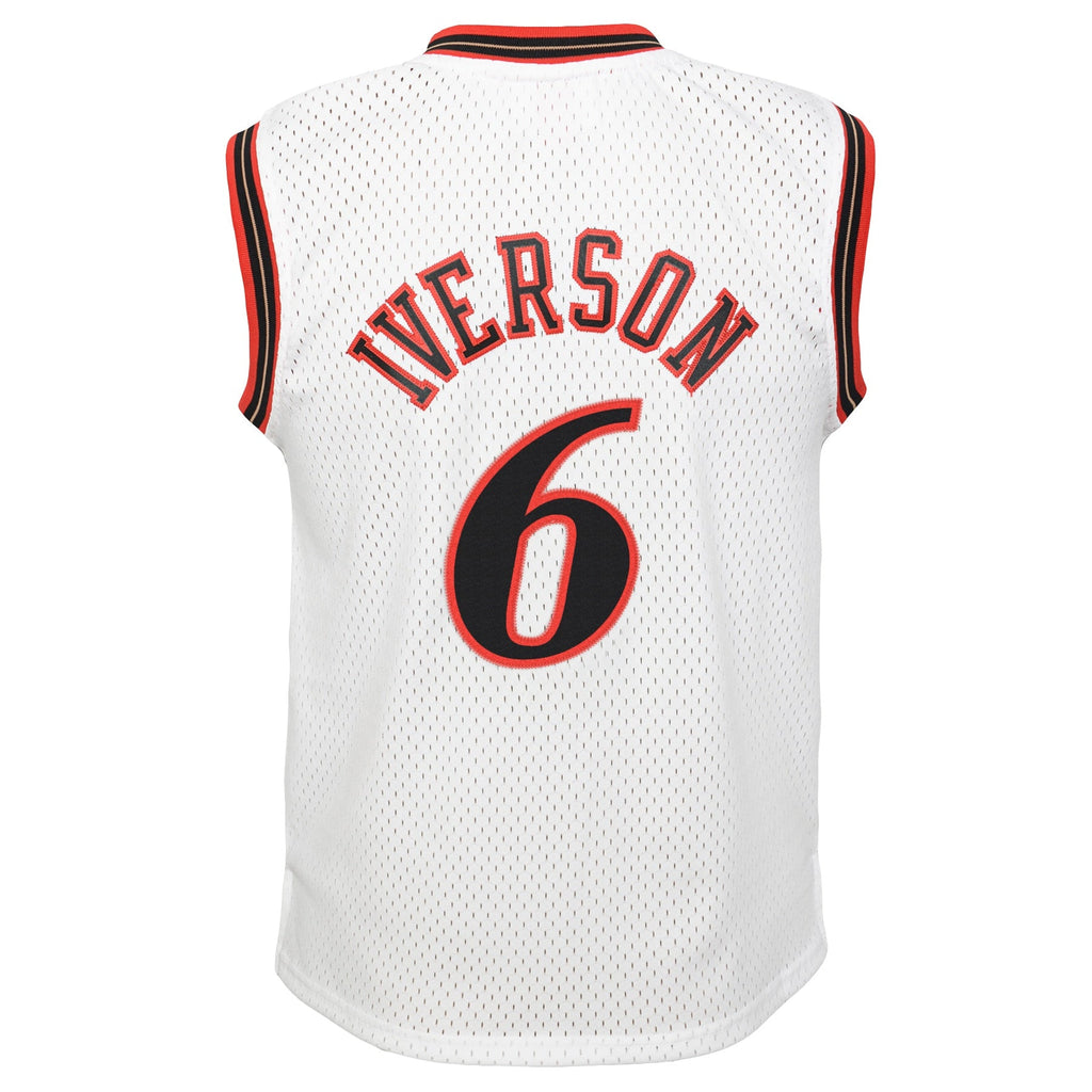 Philadelphia 76ers Allen Iverson Mitchell & Ness White 2002 Hardwood Classics Swingman Jersey product image 3, provided for
