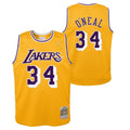 Los Angeles Lakers Shaquille O`Neal Mitchell & Ness Gold 1996-97 Hardwood Classics Swingman Jersey product image 1, provided
