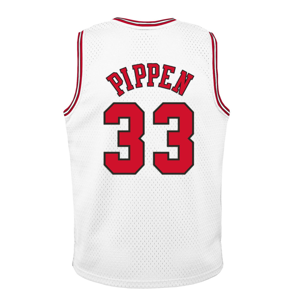 Chicago Bulls Scottie Pippen Mitchell & Ness White Hardwood Classics Swingman Jersey product image 3, provided for visual