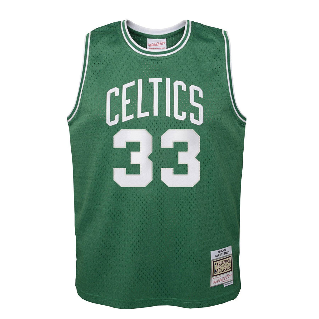 Boston Celtics Larry Bird Mitchell & Ness Kelly Green 1985-86 Hardwood Classics Swingman Jersey product image 2, provided