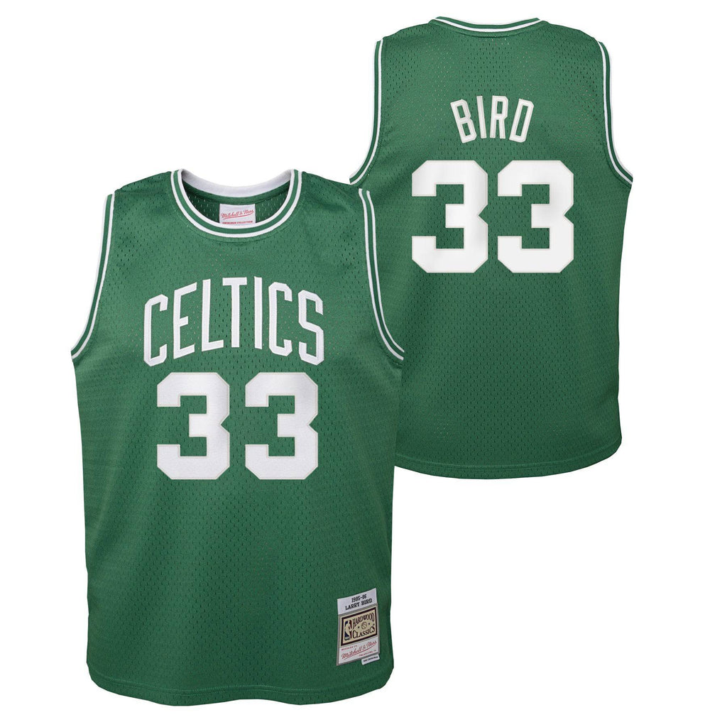 Boston Celtics Larry Bird Mitchell & Ness Kelly Green 1985-86 Hardwood Classics Swingman Jersey product image 1, provided