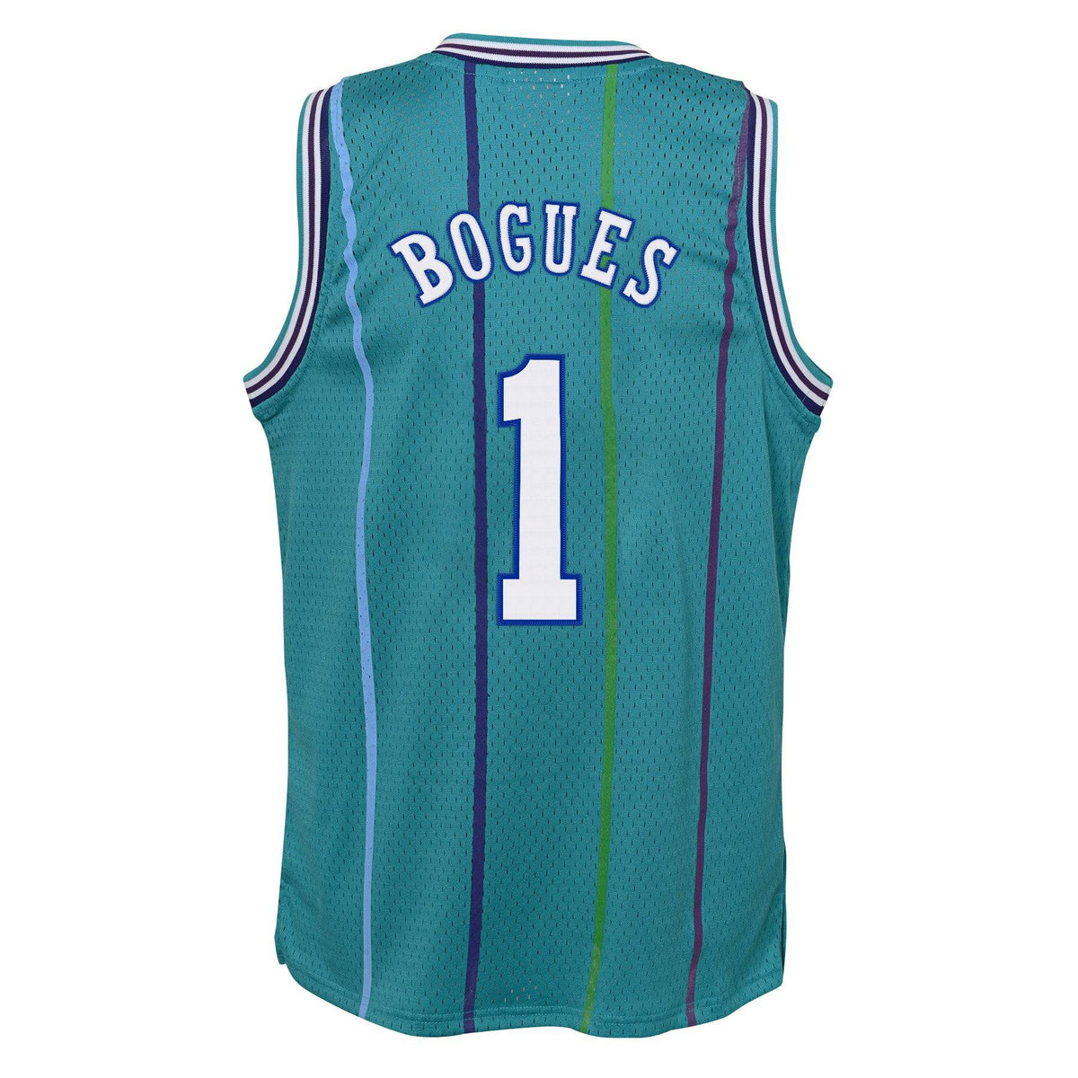 Charlotte Hornets Muggsy Bogues Mitchell & Ness Teal 1992-93 Hardwood Classics Swingman Jersey product image 3, provided for