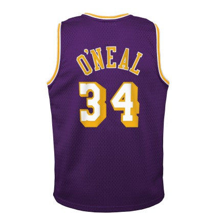 Los Angeles Lakers Shaquille O`Neal Mitchell & Ness Purple 1996-97 Hardwood Classics Swingman Jersey product image 3,