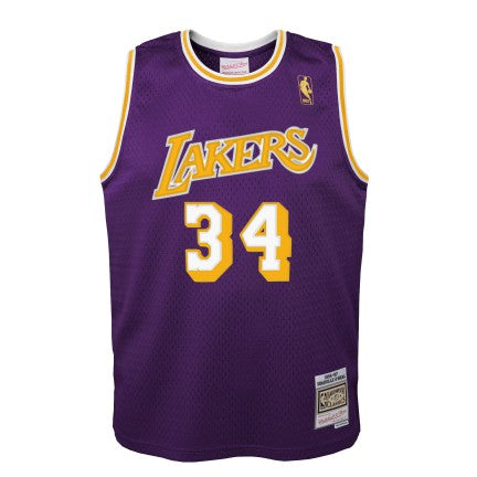 Los Angeles Lakers Shaquille O`Neal Mitchell & Ness Purple 1996-97 Hardwood Classics Swingman Jersey product image 2,