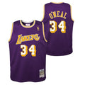 Los Angeles Lakers Shaquille O`Neal Mitchell & Ness Purple 1996-97 Hardwood Classics Swingman Jersey product image 1,