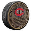 Montreal Canadiens NHL Stanley Cup Years Medallion Hockey Puck product image 1, provided for visual reference and product