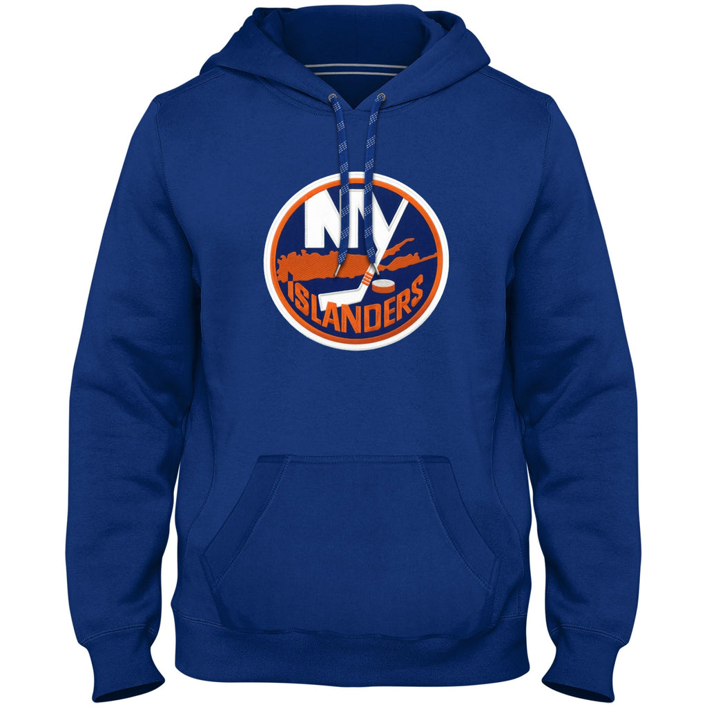 New York Islanders NHL Bulletin Men Royal Blue Express Twill Logo Hoodie product image 1, provided for visual reference and
