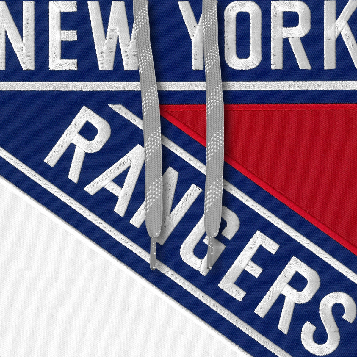 New York Rangers NHL Bulletin Men Athletic Grey Express Twill Logo Hoodie product image 2, provided for visual reference and