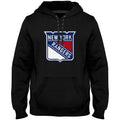 New York Rangers NHL Bulletin Men Black Express Twill Logo Hoodie product image 1, provided for visual reference and product