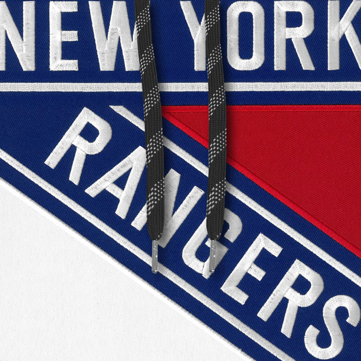 New York Rangers NHL Bulletin Men Black Express Twill Logo Hoodie product image 2, provided for visual reference and product