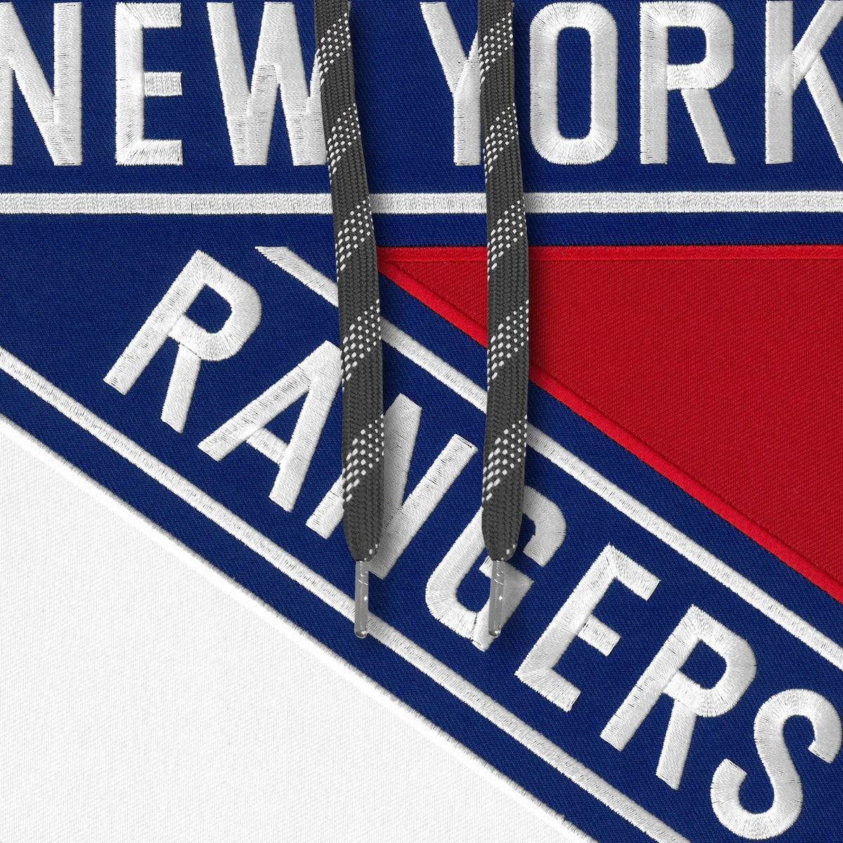 New York Rangers NHL Bulletin Men Charcoal Express Twill Logo Hoodie product image 2, provided for visual reference and