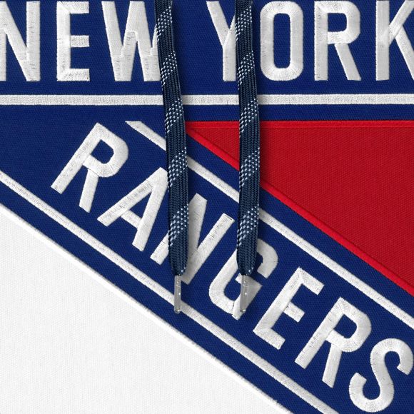 New York Rangers NHL Bulletin Men Navy Express Twill Logo Hoodie product image 2, provided for visual reference and product
