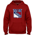 New York Rangers NHL Bulletin Men Red Express Twill Logo Hoodie product image 1, provided for visual reference and product