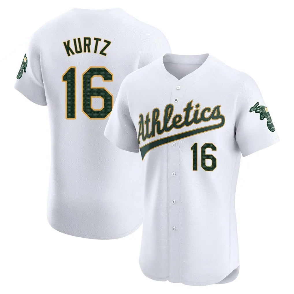 Athletics #16 Nick Kurtz Player White Elite Road Baseball product image 1