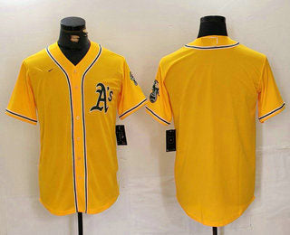 Athletics Blank Player Gold Cool Base Stitched Baseball product image 1