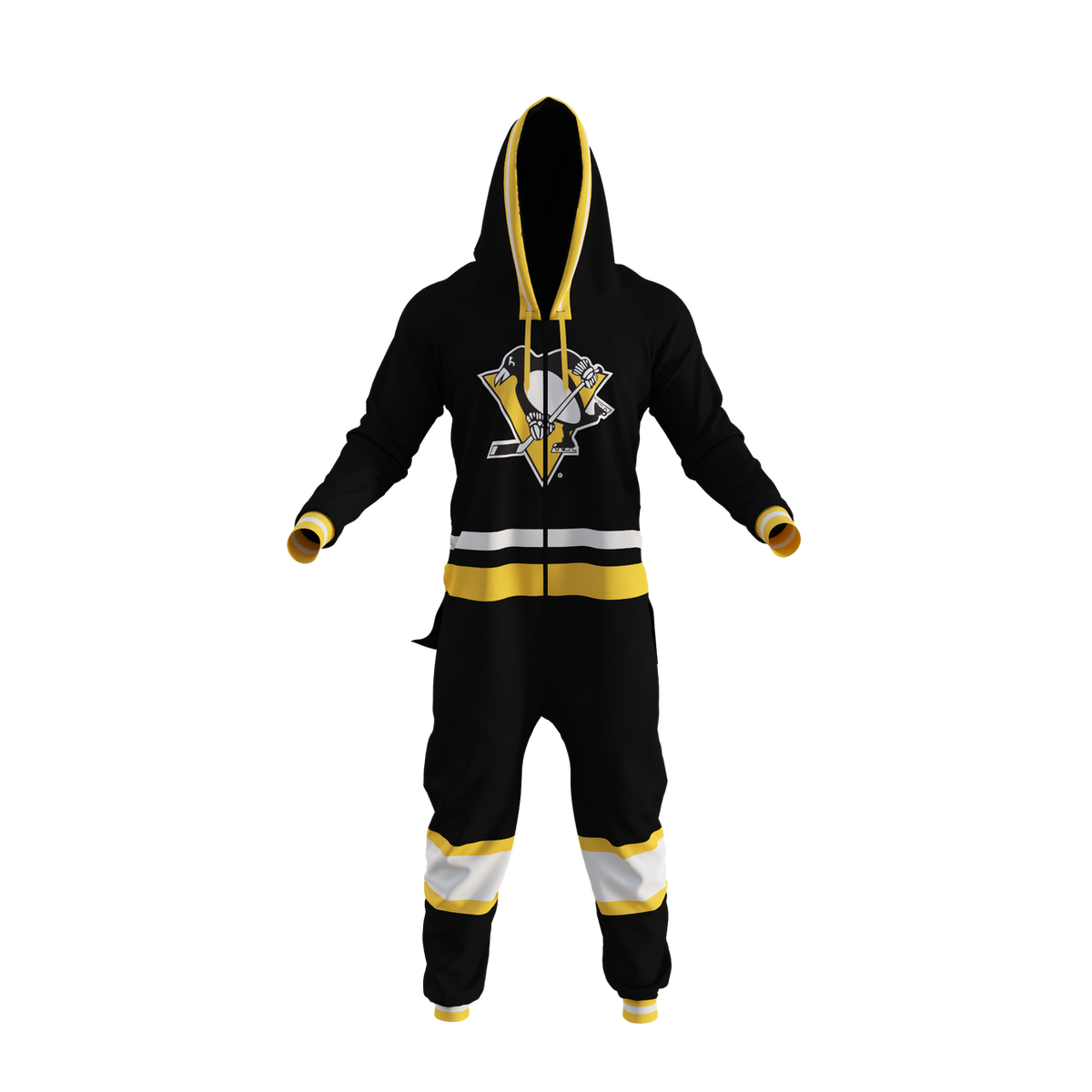 Pittsburgh Penguins NHL Hockey Sockey Men Black Team Uniform Onesie product image 1, provided for visual reference and