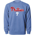 Philadelphia Phillies MLB Bulletin Men Light Blue Twill Applique Home Field Crew Sweater product image 1, provided for