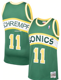 Seattle Supersonics Detlef Schrempf 1994-95 Mitchell & Ness Green Basketball Jersey product image 1, provided for visual