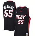 Miami Heat Jason Williams 2005-06 Mitchell & Ness Black/Red Basketball Jersey product image 1, provided for visual reference
