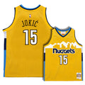 Denver Nuggets Nikola Jokic Yellow 2017-18 Hardwood Classics Swingman Jersey product image 1, provided for visual reference