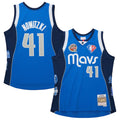 Dallas Mavericks Dirk Nowitzki Blue 1998-2019 Hall Of Fame Swingman Player Jersey product image 1, provided for visual