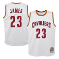 Cleveland Cavaliers LeBron James White 2015-16 Hardwood Classics Swingman Jersey product image 1, provided for visual