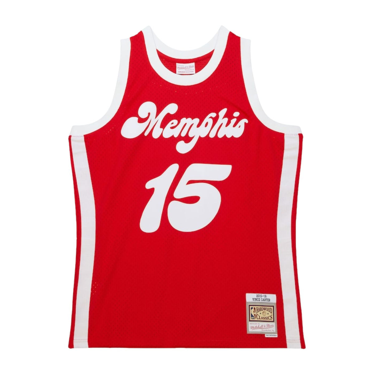 Memphis Grizzlies Vince Carter Red 2016-17 Hardwood Classics Swingman Jersey product image 3, provided for visual reference