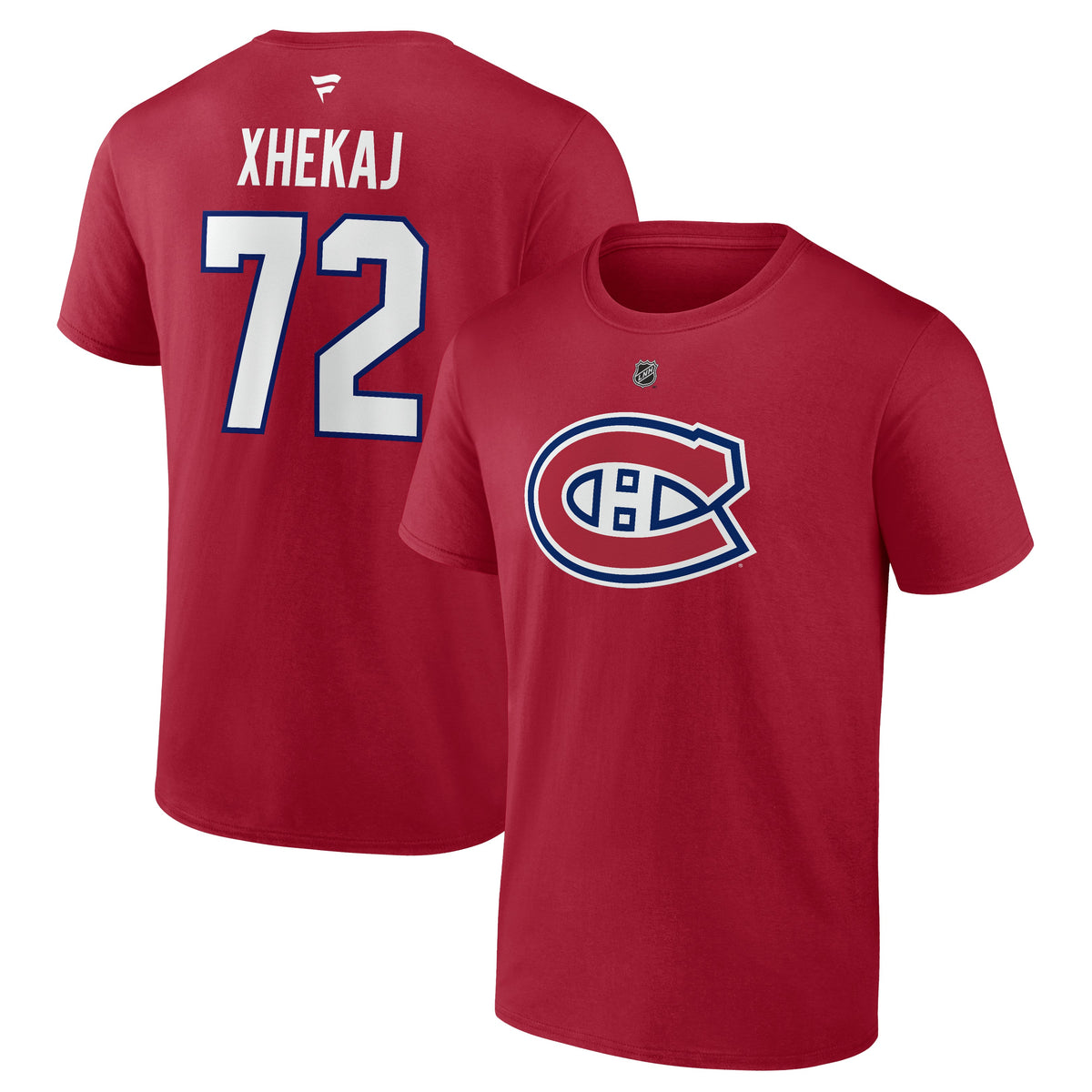 Arber Xhekaj Montreal Canadiens NHL Fanatics Branded Men Red Authentic T Shirt product image 2, provided for visual