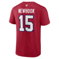 Alex Newhook Montreal Canadiens NHL Fanatics Branded Men Red Authentic T Shirt product image 1, provided for visual