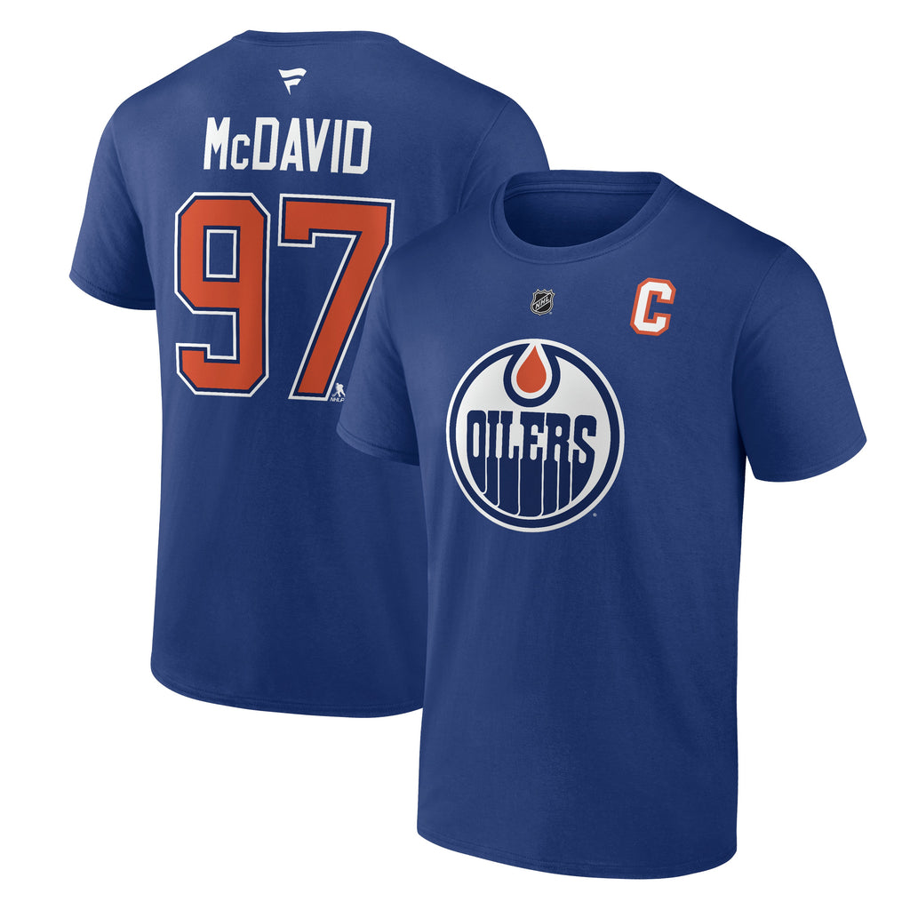 Connor Mcdavid Edmonton Oilers NHL Fanatics Branded Men Royal Blue Authentic T-Shirt product image 3, provided for visual
