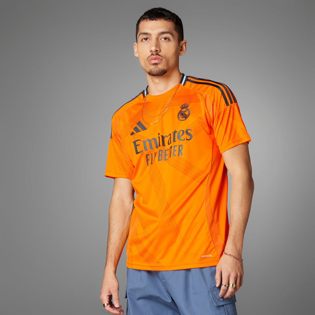 Real Madrid La Liga Adidas Men Orange 2024/25 Replica Away Jersey product image 5, provided for visual reference and product