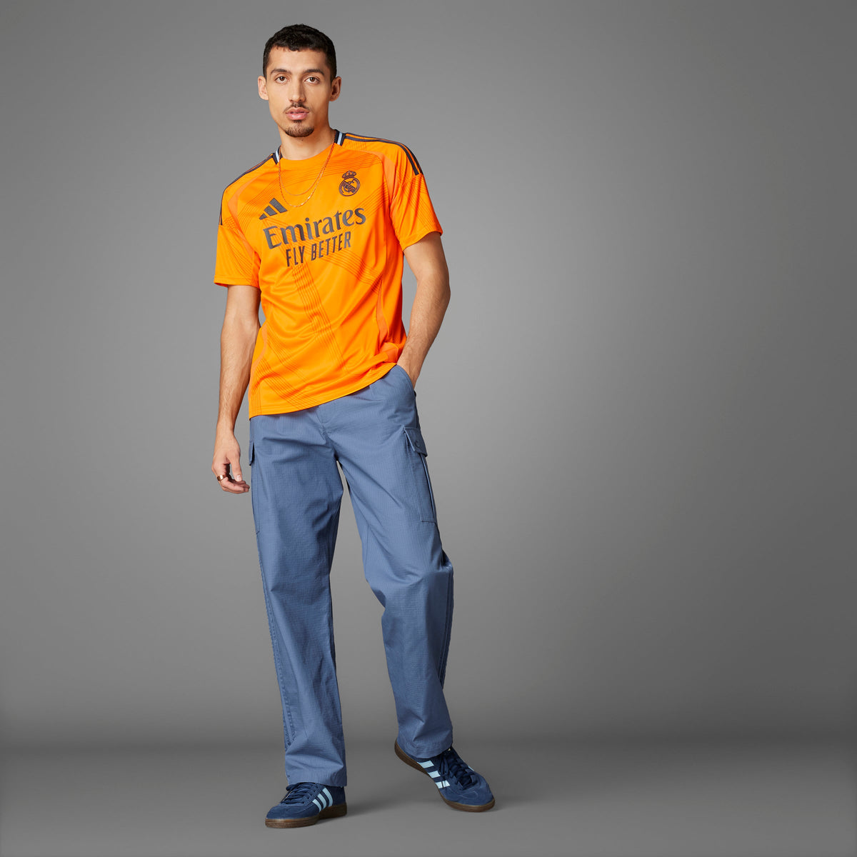 Real Madrid La Liga Adidas Men Orange 2024/25 Replica Away Jersey product image 7, provided for visual reference and product